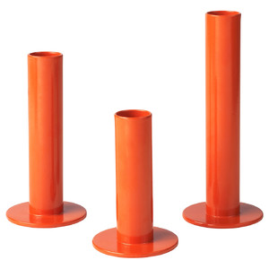 TUVKORNELL Candle holder, set of 3, orange