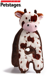 Petstages Dog Toy Cuddle Tugs Cow 38cm