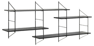 Wall Shelf Combination Belfast 2, grey/black