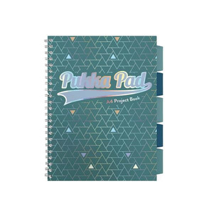 Pukka Pad A4 Project Book 100 Pages Squared PP Cover, green