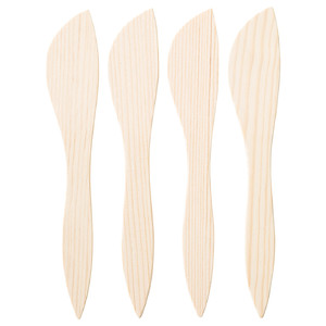 SMÖRKLICK Butter knife set , pine, 24 cm, 4 pack