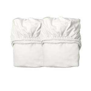 LEANDER Sheet for Junior cot, 2 pcs, snow