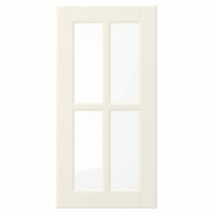 BODBYN Glass door, off-white, 30x60 cm