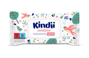 Kindii Sensitive Wet Wipes for Infants & Babies 60pcs
