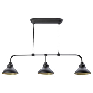AGUNNARYD Pendant lamp with 3 lamps, black