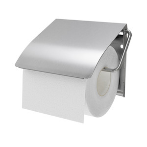 GoodHome Toilet Paper Holder Koros, chrome, brushed steel