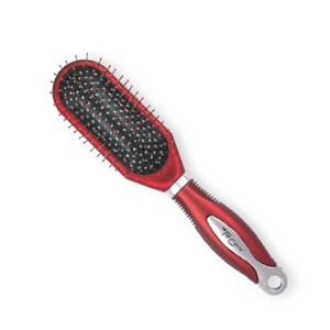 Hair Brush Burgundy-Silver Narrow