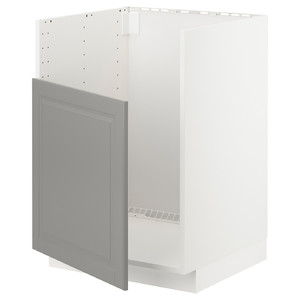 METOD Base cab f TALLSJÖN sink, white/Bodbyn grey, 60x60 cm