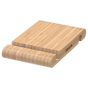 BERGENES Holder for mobile phone/tablet, bamboo