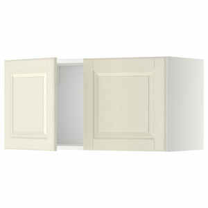 METOD Wall cabinet with 2 doors, white/Bodbyn off-white, 80x40 cm