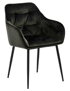 Chair Brooke, velvet, dark grey