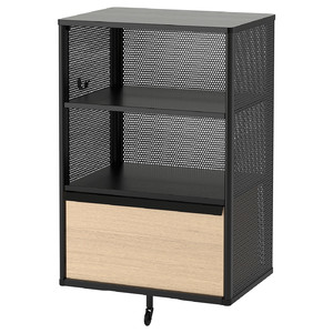 BEKANT Storage unit, mesh, black, 61x101 cm