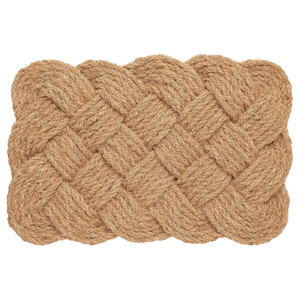 STAVREBY Door mat, indoor, handmade, braided natural, 40x60 cm