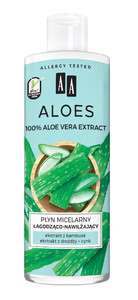 AA Aloe 100% Soothing-Moisturizing Micellar Liquid Vegan 400ml