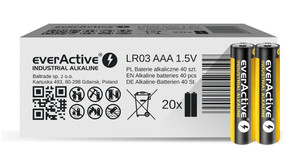 EverActive Alkaline LR03/AAA Industrial Batteries 40 Pack