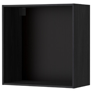 METOD Wall cabinet frame, wood effect black, 80x37x80 cm