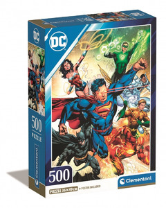 Clementoni Jigsaw Puzzle Compact DC Comics Justice League 500pcs 10+