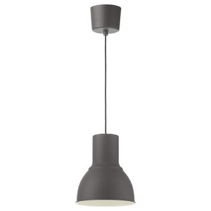 HEKTAR Pendant lamp, dark grey, 22 cm