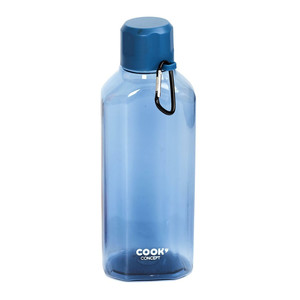 Water Bottle with Carabiner, blue