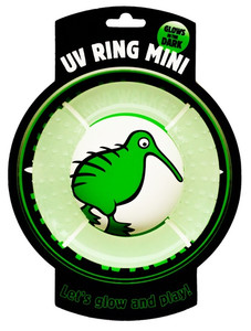 Kiwi Walker Let's Play Dog Toy Glow Ring Mini