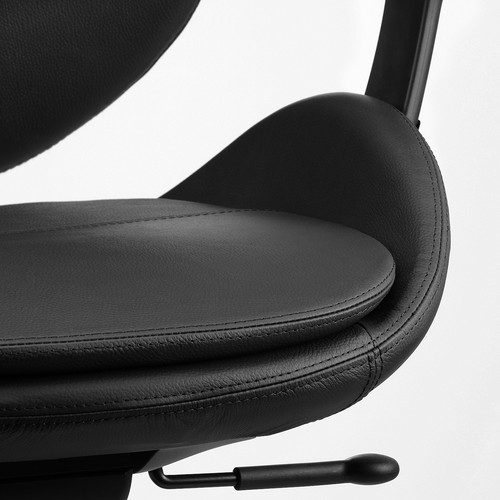 HATTEFJÄLL Office chair with armrests, Smidig black
