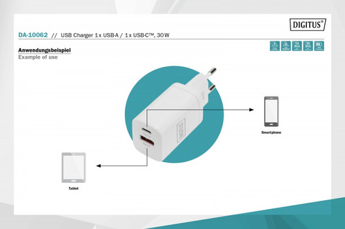 Digitus USB Charger EU Plug 2x USB DA-10062