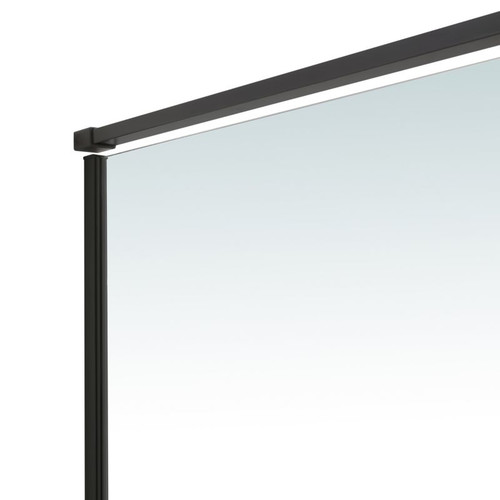 GoodHome Sliding Shower Door Ezili 100 cm, black/transparent