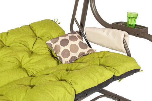 Large Garden Swing with Cushions, lime