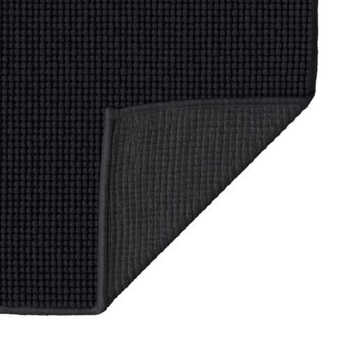 GoodHome Bath Mat Kina 50 x 70 cm, black