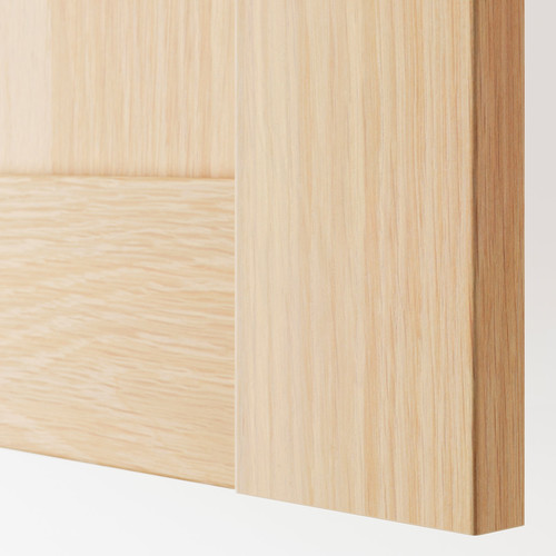 PAX / BERGSBO Wardrobe combination, white stained oak effect, 150x60x201 cm