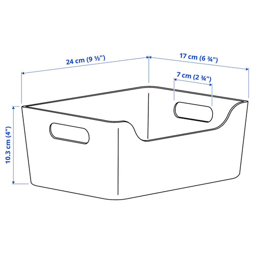 UPPDATERA Box, green, 24x17 cm