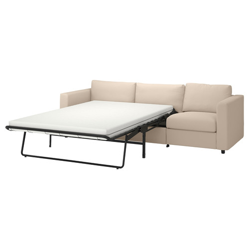 VIMLE 3-seat sofa-bed, Hallarp beige