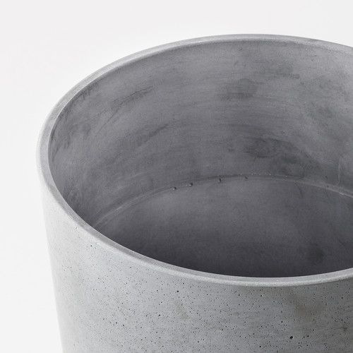 BOYSENBÄR Plant pot, in/outdoor light grey, 24 cm