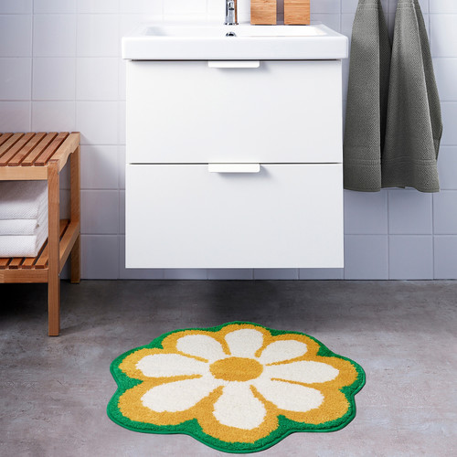 KÄRRKNIPPROT Bath mat, floral pattern, 65 cm