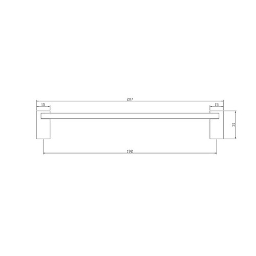 GoodHome Cabinet Handle Mulco, hole spacing 19.2 cm, clear-silver, 2 pack