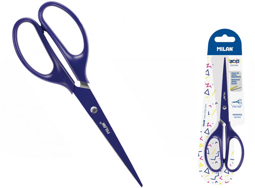 Milan School Scissors Acid 17cm, blue