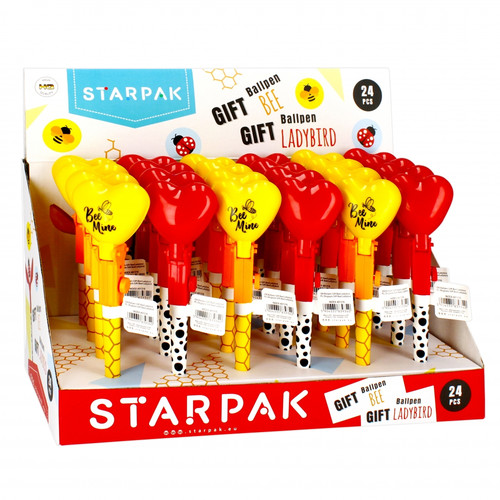 Starpak Gift Ballpen Bee/Ladybird 24pcs