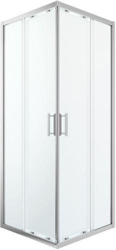 GoodHome Shower Enclosure Beloya 80x80x195cm, chrome/transparent