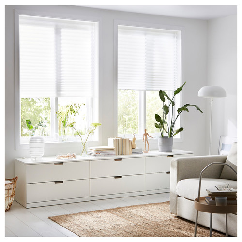 SCHOTTIS Pleated blind, white, 90x190 cm