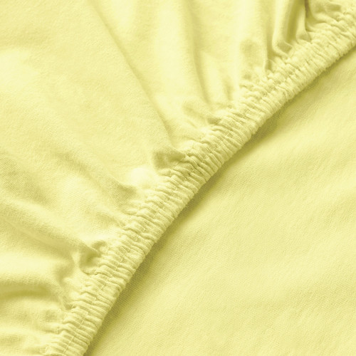 LEN Fitted sheet, yellow, 80x165 cm