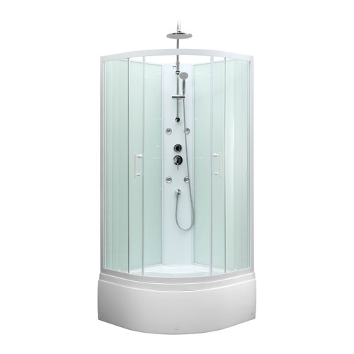 Hydromassage Shower Cabin Onega 85 cm, white