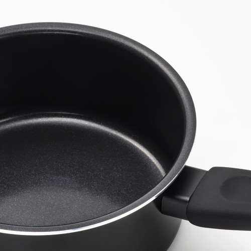 HEMLAGAD Saucepan, non-stick coating black, 1 l