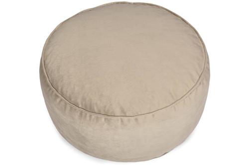 Large Pouffe, velvet, beige