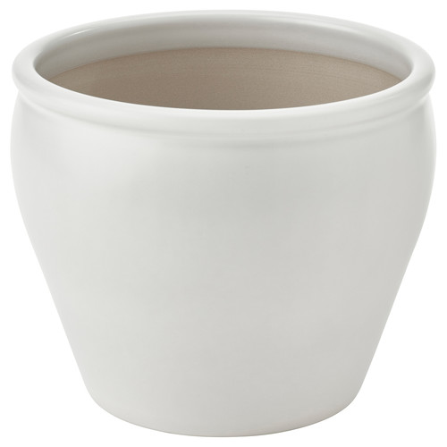 AMBRARÖNN Plant pot, in/outdoor/white, 15 cm