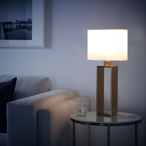 STILTJE Table lamp, off-white/brass