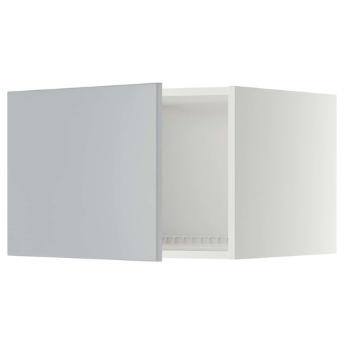 METOD Top cabinet for fridge/freezer, white/Veddinge grey, 60x40 cm