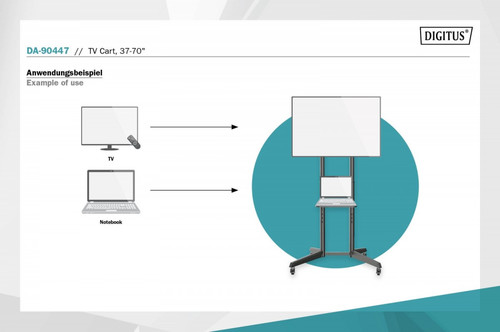 Digitus TV Presentation Cart 37-70" 50kg DA-90447