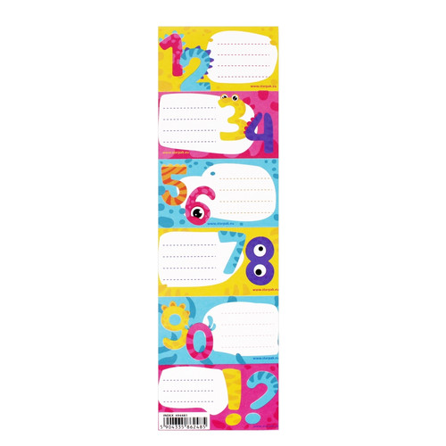 Starpak Label Stickers for Notebooks Letters/Numbers 25-pack