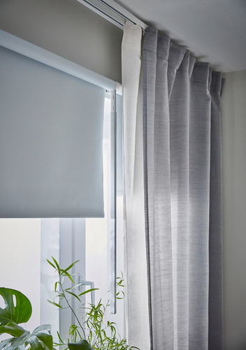 FRIDANS Block-out roller blind, white, 60x195 cm