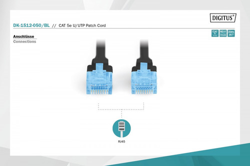 Digitus Patch Cable RJ45/RJ45 U/UTP Cat.5e